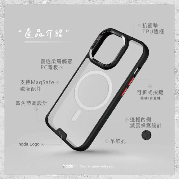【hoda】MagSafe 柔石軍規防摔保護殼 iPhone 14 系列 軍規防摔殼 手機殼：圖片 4