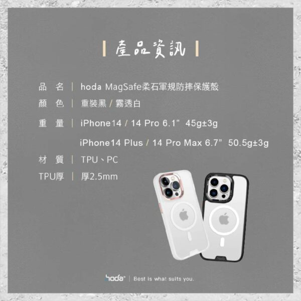 【hoda】MagSafe 柔石軍規防摔保護殼 iPhone 14 系列 軍規防摔殼 手機殼：圖片 11