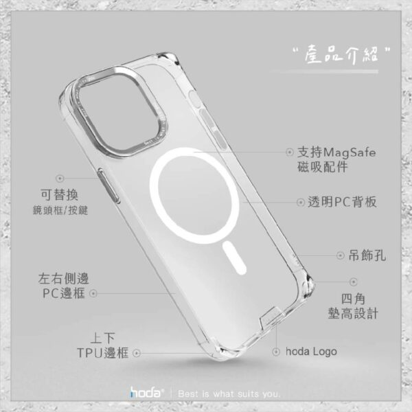 【hoda】MagSafe 羽石輕薄防摔保護殼 iPhone 14 系列 軍規防摔殼 手機殼：圖片 4