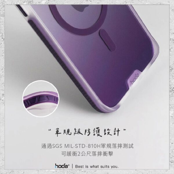 【hoda】MagSafe 彩石軍規防摔保護殼 iPhone 14 系列 軍規防摔殼 磁吸手機殼：圖片 5
