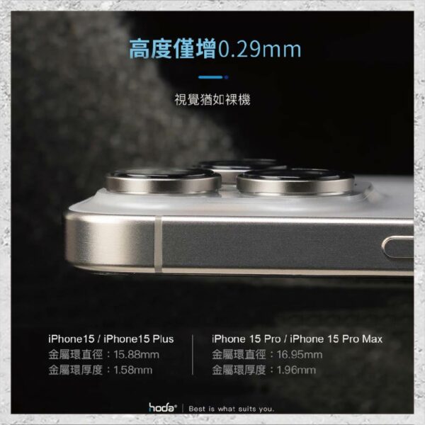 【hoda】藍寶石鏡頭保護貼 iPhone 15 / 15 Plus (原機結構設計款 2顆/組)：圖片 10