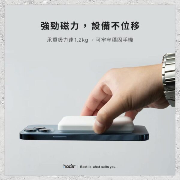 『hoda』5000mAh 磁吸式行動電源 MagSafe磁吸行充：圖片 5