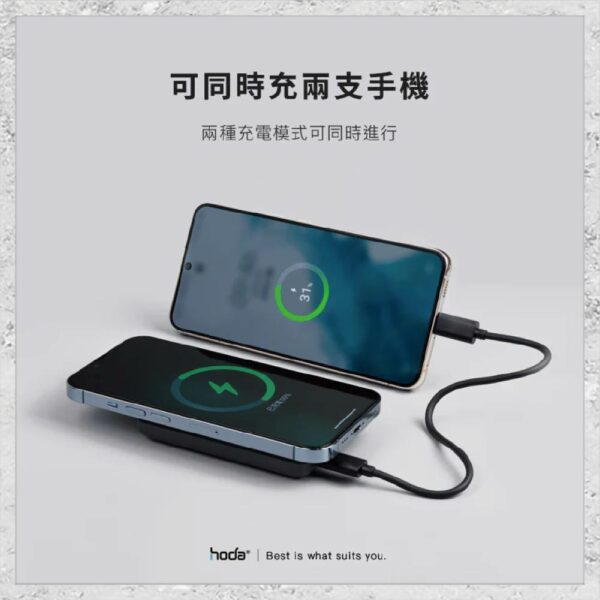 『hoda』5000mAh 磁吸式行動電源 MagSafe磁吸行充：圖片 7