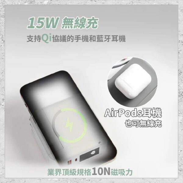 『hoda』10000mAh 萬磁王無線快充行動電源：圖片 6
